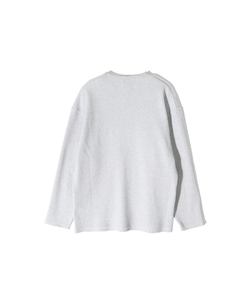 HORLISUN(ホーリーサン)の「Lawrence Heavy Waffle T-shirt Melange Gray(Tシャツ/カットソー・メンズ・その他・SMALL/MEDIUM/LARGE)」の3枚目の写真