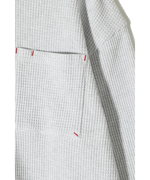 HORLISUN(ホーリーサン)の「Lawrence Heavy Waffle T-shirt Melange Gray(Tシャツ/カットソー・メンズ・その他・SMALL/MEDIUM/LARGE)」の4枚目の写真