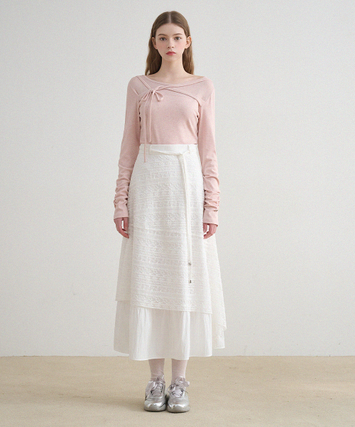 MICANE(ミケーネ)の「エグランティンレースシャーリングロングスカート(スカート・レディース・アイボリー・X-SMALL/SMALL/MEDIUM/LARGE/X-LARGE/XX-LARGE)」の10枚目の写真