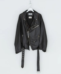 DISCOVERED（ディスカバード）の「【DISCOVERED/ディスカバード】LEATHER W RIDERS BLOUSON（ライダースジャケット）」