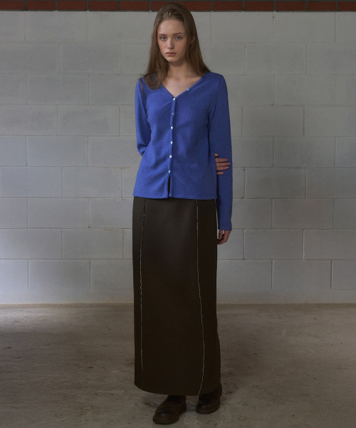ANDNEEDS(アンドニーズ)の「Low edge long skirt (brown)(スカート・レディース・その他・SMALL/MEDIUM)」の1枚目の写真