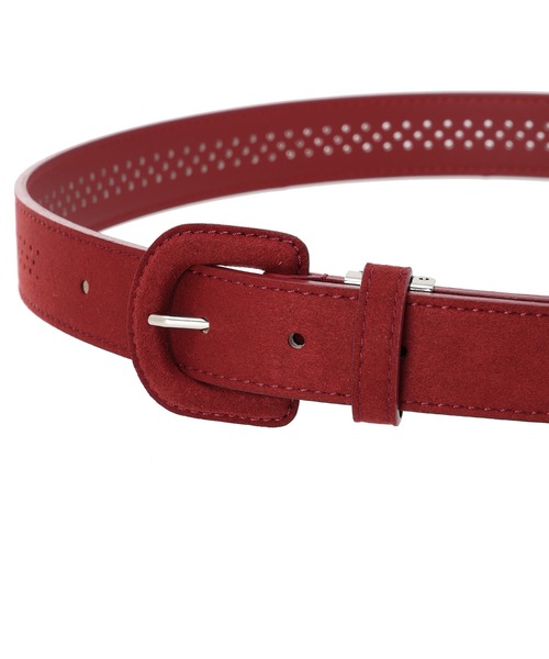 ZOY（ゾーイ）の「WOMEN'S スエードベルト（ベルト・レディース・キナリ/レッド系/ネイビー・FREE）」の5枚目の写真