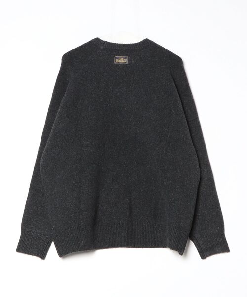BROKEN BASE（ブロークンベース）の「Melange Raglan Knit / メランジラグランニット（ニット/セーター・メンズ・ブルー/チャコール・LARGE/MEDIUM）」の7枚目の写真