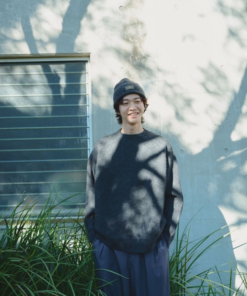 BROKEN BASE（ブロークンベース）の「Melange Raglan Knit / メランジラグランニット（ニット/セーター・メンズ・ブルー/チャコール・LARGE/MEDIUM）」の15枚目の写真