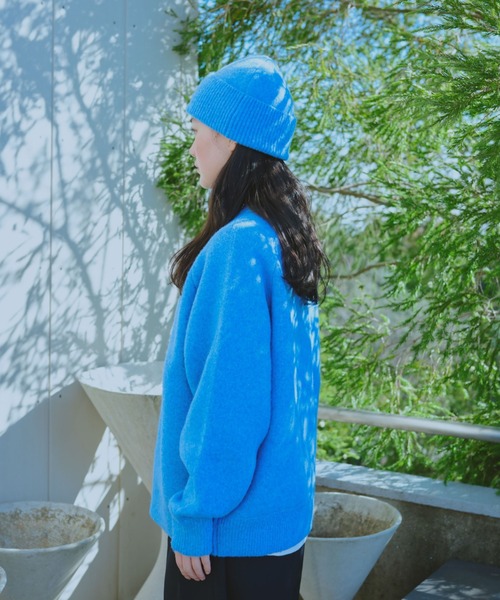 BROKEN BASE（ブロークンベース）の「Melange Raglan Knit / メランジラグランニット（ニット/セーター・メンズ・ブルー/チャコール・LARGE/MEDIUM）」の19枚目の写真