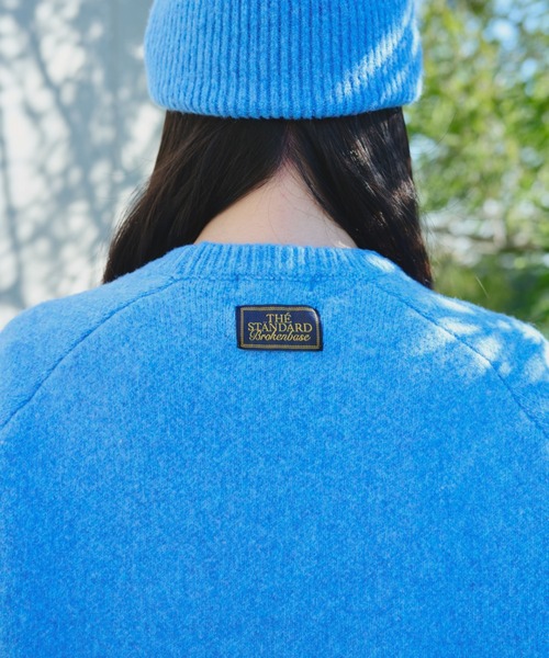 BROKEN BASE（ブロークンベース）の「Melange Raglan Knit / メランジラグランニット（ニット/セーター・メンズ・ブルー/チャコール・LARGE/MEDIUM）」の9枚目の写真