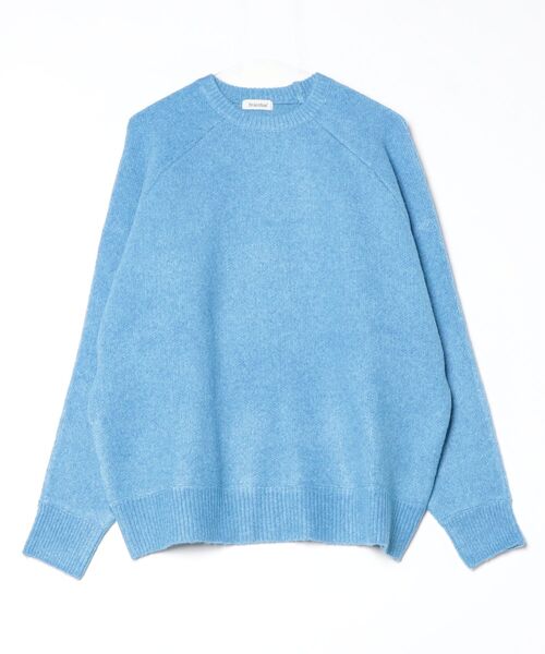 BROKEN BASE（ブロークンベース）の「Melange Raglan Knit / メランジラグランニット（ニット/セーター・メンズ・ブルー/チャコール・LARGE/MEDIUM）」の5枚目の写真