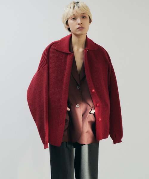 lit(リット)の「2WAY Over Knit(ニット/セーター・レディース・レッド/グリーン/チャコールグレー・FREE)」の18枚目の写真