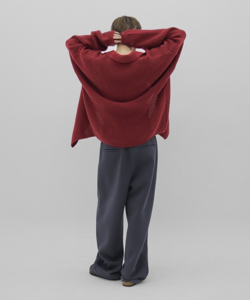 lit(リット)の「2WAY Over Knit(ニット/セーター・レディース・レッド/グリーン/チャコールグレー・FREE)」の15枚目の写真