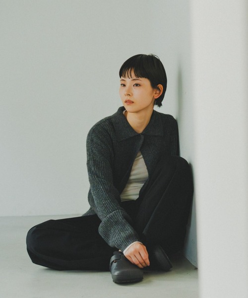 lit(リット)の「2WAY Over Knit(ニット/セーター・レディース・レッド/グリーン/チャコールグレー・FREE)」の6枚目の写真