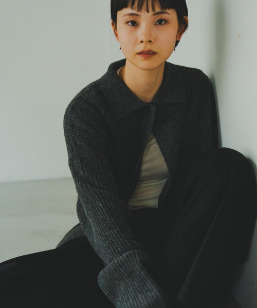 lit(リット)の「2WAY Over Knit(ニット/セーター・レディース・レッド/グリーン/チャコールグレー・FREE)」の8枚目の写真