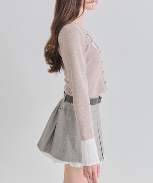 OLIVE des OLIVE（オリーブデオリーブ）の「レイヤードトップス（Tシャツ/カットソー・レディース・オフホワイト/モカ/ブラック・FREE）」の5枚目の写真