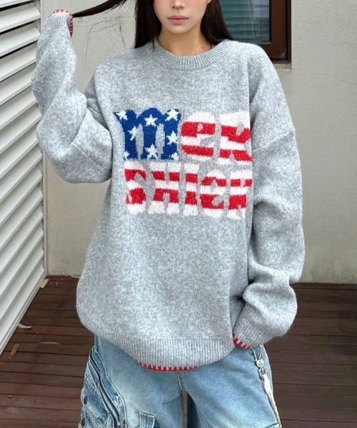 セール】アメリカンロゴニットプルオーバー（ニット/セーター