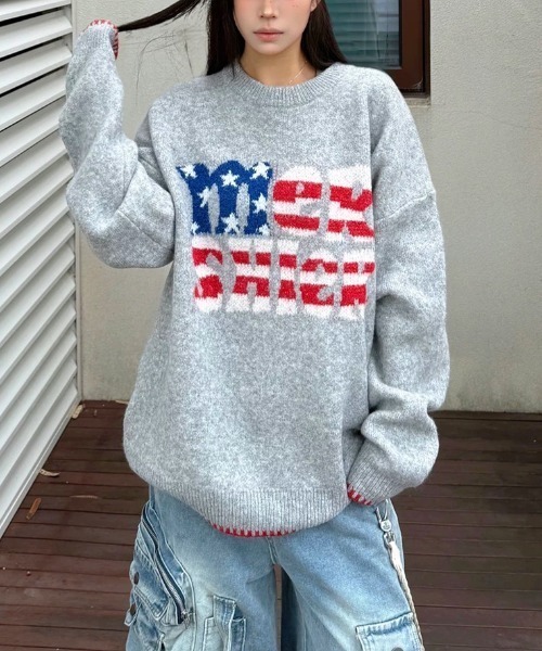 セール】アメリカンロゴニットプルオーバー（ニット/セーター