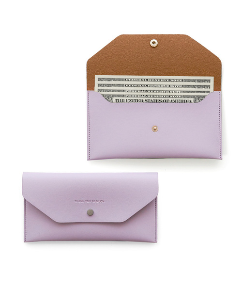 FUNNYMADE(ファニーメイド)の「Leather wallet-type money envelope golf wallet 8 colors(札入れ/マネークリップ・レディース・ブラック/ダークグリーン/ブラウン/ピンク/ミント/ブルーグレー/ラベンダー/バーガンディー・FREE)」の7枚目の写真