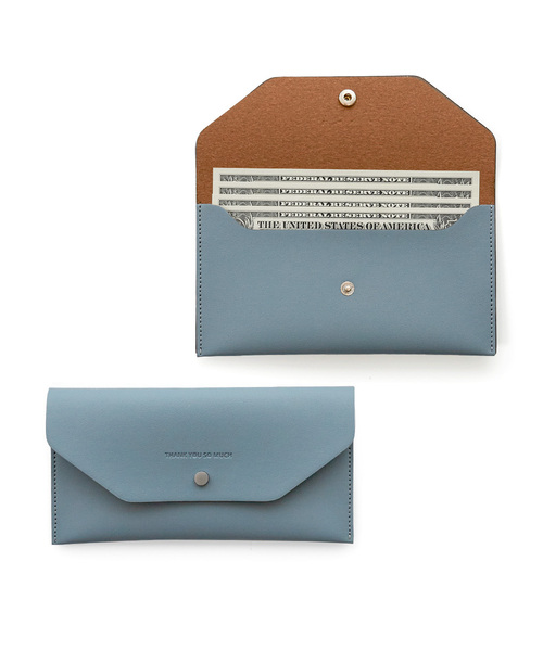 FUNNYMADE(ファニーメイド)の「Leather wallet-type money envelope golf wallet 8 colors(札入れ/マネークリップ・レディース・ブラック/ダークグリーン/ブラウン/ピンク/ミント/ブルーグレー/ラベンダー/バーガンディー・FREE)」の3枚目の写真