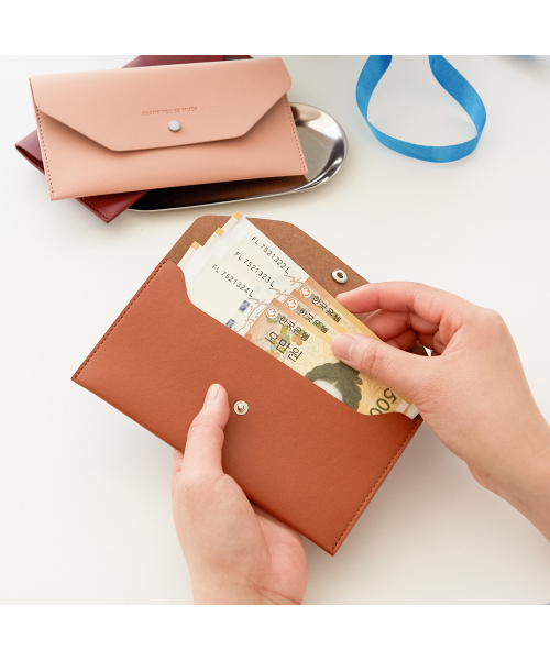 FUNNYMADE(ファニーメイド)の「Leather wallet-type money envelope golf wallet 8 colors(札入れ/マネークリップ・レディース・ブラック/ダークグリーン/ブラウン/ピンク/ミント/ブルーグレー/ラベンダー/バーガンディー・FREE)」の10枚目の写真