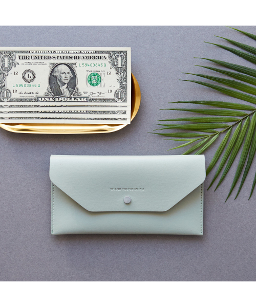 FUNNYMADE(ファニーメイド)の「Leather wallet-type money envelope golf wallet 8 colors(札入れ/マネークリップ・レディース・ブラック/ダークグリーン/ブラウン/ピンク/ミント/ブルーグレー/ラベンダー/バーガンディー・FREE)」の12枚目の写真