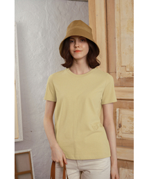 Organic embroidery T-shirt (Yellow Cottage)