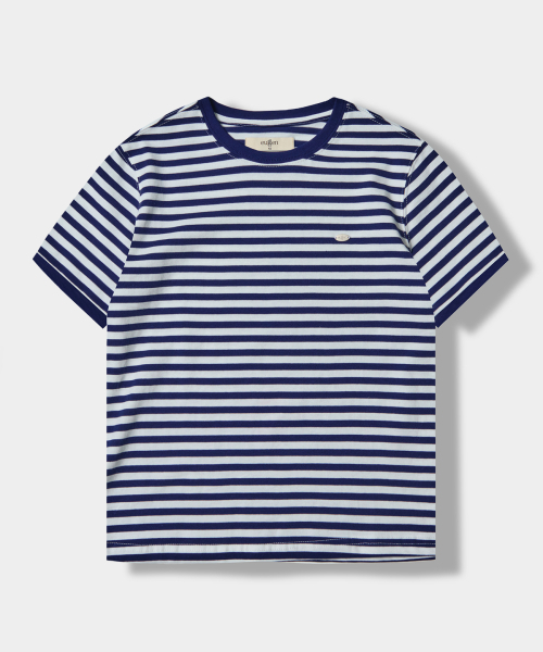 EUGGEN(ユジェン)の「エンティックスモールロゴストライプリンガーTシャツ_ネイビー&ホワイト(Tシャツ/カットソー・レディース・その他・SMALL/MEDIUM)」の2枚目の写真