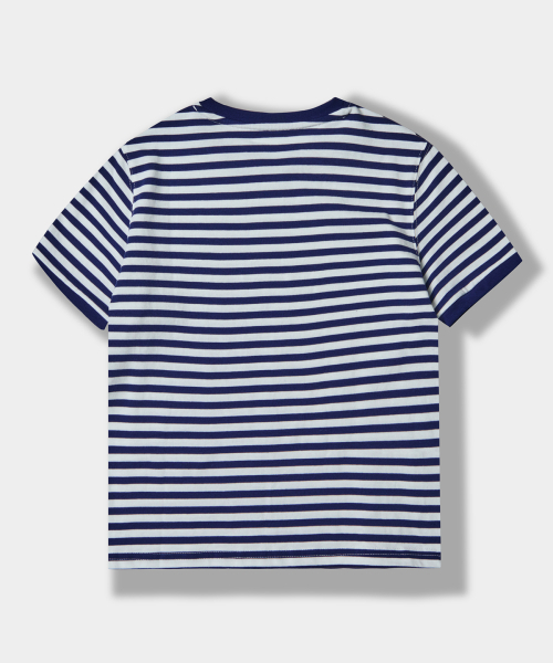 EUGGEN(ユジェン)の「エンティックスモールロゴストライプリンガーTシャツ_ネイビー&ホワイト(Tシャツ/カットソー・レディース・その他・SMALL/MEDIUM)」の3枚目の写真