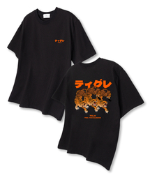 スリータイガー オーバーサイズ 半袖Tシャツ ブラック