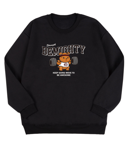 BEMIGHTY（ビーマイティー）の「バベルベア オーバーサイズ特別裏毛スウェットシャツ [メランジェグレー]（スウェット・メンズ・その他・LARGE/X-LARGE/XX-LARGE/MEDIUM）」の2枚目の写真