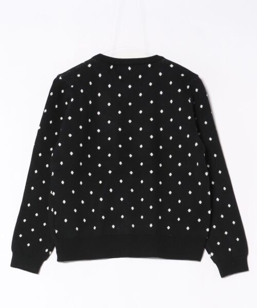 STAY MOTION（ステイモーション）の「【WEB限定】ドット柄ニットカーディガン［韓国ファッション ガーリー レトロ カジュアル］≪新作≫（カーディガン/ボレロ・レディース・グレー/ブラック・F）」の4枚目の写真