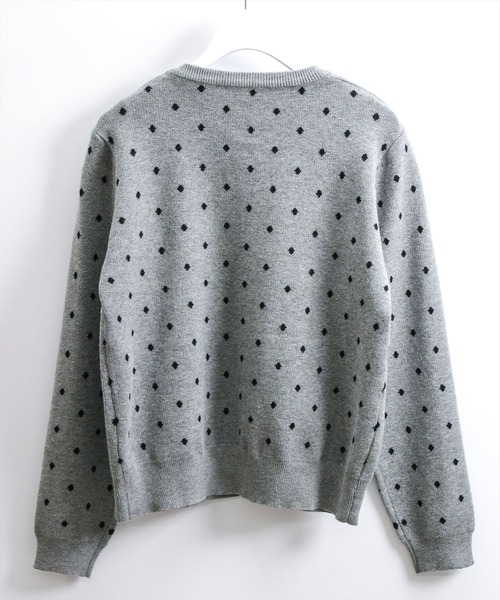 STAY MOTION（ステイモーション）の「【WEB限定】ドット柄ニットカーディガン［韓国ファッション ガーリー レトロ カジュアル］≪新作≫（カーディガン/ボレロ・レディース・グレー/ブラック・F）」の3枚目の写真