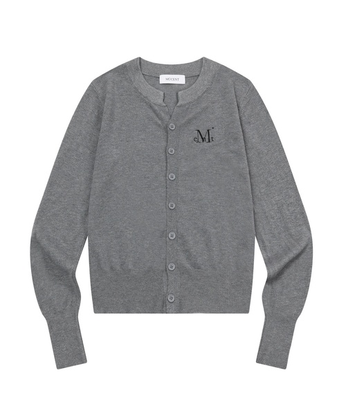 MUCENT(ムセント)の「マレ7ボタンクロップヘンリーネックカーディガン(8カラー)(カーディガン/ボレロ・レディース・ブラック/ピンク/ベージュ/アイボリー/ネイビー/レッド/グレー・FREE)」の3枚目の写真