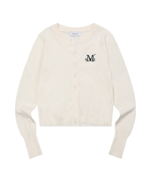 MUCENT(ムセント)の「マレ7ボタンクロップヘンリーネックカーディガン(8カラー)(カーディガン/ボレロ・レディース・ブラック/ピンク/ベージュ/アイボリー/ネイビー/レッド/グレー・FREE)」の2枚目の写真