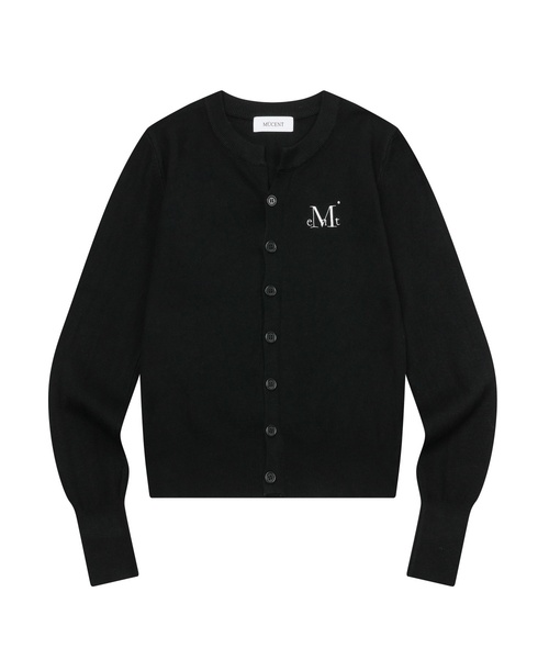 MUCENT(ムセント)の「マレ7ボタンクロップヘンリーネックカーディガン(8カラー)(カーディガン/ボレロ・レディース・ブラック/ピンク/ベージュ/アイボリー/ネイビー/レッド/グレー・FREE)」の1枚目の写真