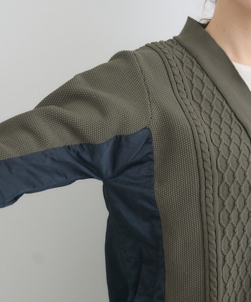 KATHARINE ROSS(キャサリンロス)の「【KATHARINE ROSS】ケーブルドッキングブルゾン(ニット/セーター・レディース・ブラック/カーキ・FREE)」の21枚目の写真