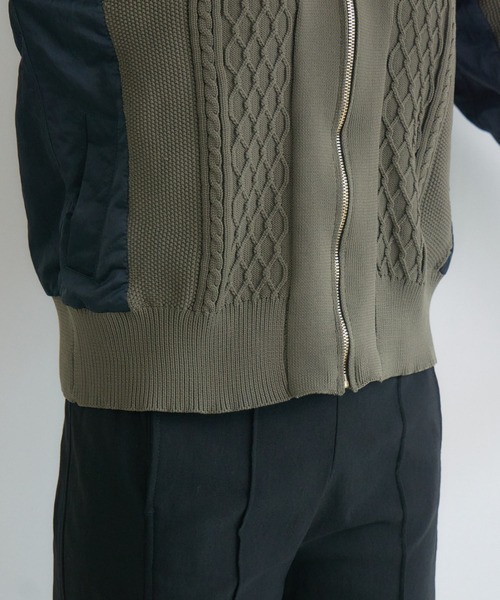 KATHARINE ROSS(キャサリンロス)の「【KATHARINE ROSS】ケーブルドッキングブルゾン(ニット/セーター・レディース・ブラック/カーキ・FREE)」の16枚目の写真