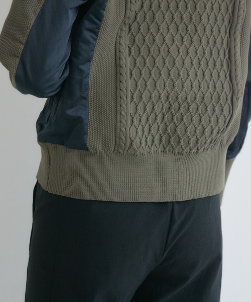 KATHARINE ROSS(キャサリンロス)の「【KATHARINE ROSS】ケーブルドッキングブルゾン(ニット/セーター・レディース・ブラック/カーキ・FREE)」の14枚目の写真