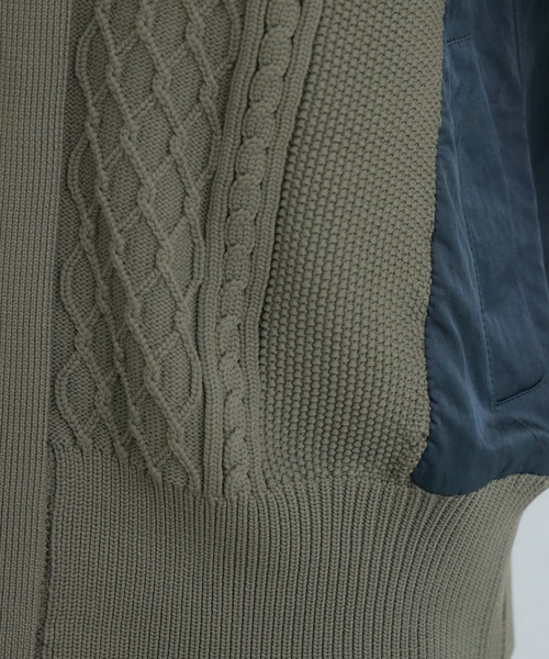 KATHARINE ROSS(キャサリンロス)の「【KATHARINE ROSS】ケーブルドッキングブルゾン(ニット/セーター・レディース・ブラック/カーキ・FREE)」の13枚目の写真