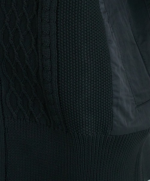 KATHARINE ROSS(キャサリンロス)の「【KATHARINE ROSS】ケーブルドッキングブルゾン(ニット/セーター・レディース・ブラック/カーキ・FREE)」の6枚目の写真