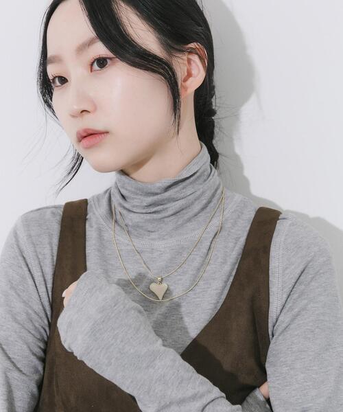 SMELLY(スメリー)の「ハートトップ2セットネックレス(ネックレス・レディース・ベージュ系その他・-)」の5枚目の写真