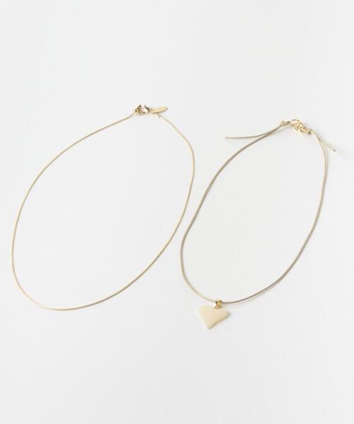 SMELLY(スメリー)の「ハートトップ2セットネックレス(ネックレス・レディース・ベージュ系その他・-)」の7枚目の写真