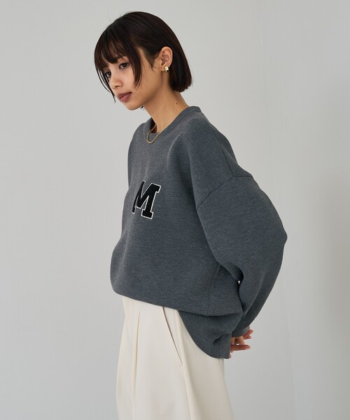 abahouse mavie（アバハウスマヴィ）の「【相良刺繍】スウェットライク刺繍ニット（ニット/セーター・レディース・ネイビー/グレー/グリーン・フリー）」の19枚目の写真