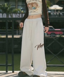 DEVICE（デバイス）の「刺繍 ロゴ スウェット ワイドパンツ（スウェットパンツ）」