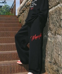 DEVICE（デバイス）の「刺繍 ロゴ スウェット ワイドパンツ（スウェットパンツ）」