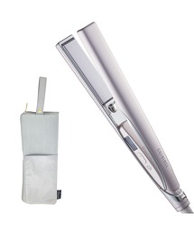 plus eau（プリュスオー）の「ケアレクト バイプリュスオー スムースケアアイロン 25㎜ ローズミスト（ポーチ付き）（美容器具）」