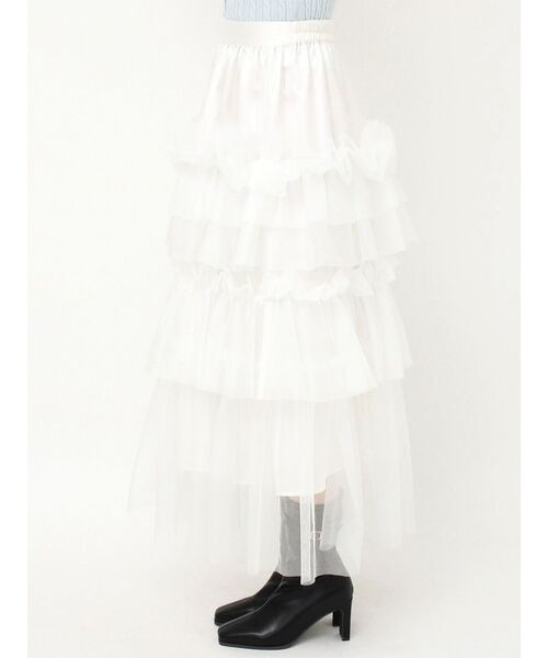 dazzlin（ダズリン）の「スーパーボリュームギャザースカート（スカート・レディース・オフホワイト/ブラック・SMALL/MEDIUM）」の15枚目の写真