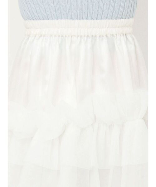 dazzlin（ダズリン）の「スーパーボリュームギャザースカート（スカート・レディース・オフホワイト/ブラック・SMALL/MEDIUM）」の17枚目の写真