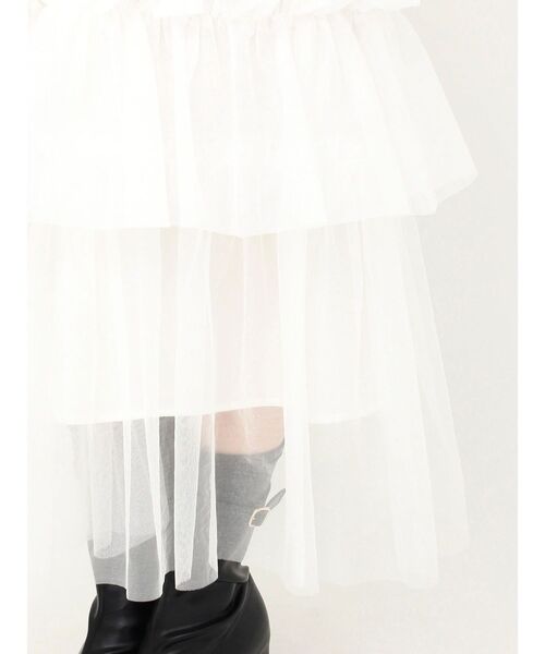 dazzlin（ダズリン）の「スーパーボリュームギャザースカート（スカート・レディース・オフホワイト/ブラック・SMALL/MEDIUM）」の18枚目の写真