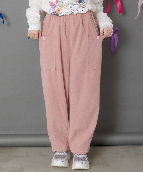 ScoLar（スカラー）の「153754：スカラーちゃんネーム ボタンポケットコーデュロイパンツ（その他パンツ・レディース・アイボリー/ピンク/ネイビー・M）」の6枚目の写真