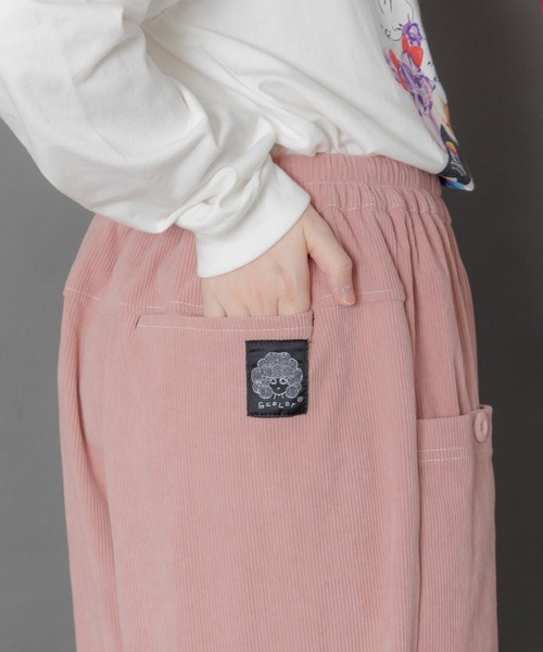 ScoLar（スカラー）の「153754：スカラーちゃんネーム ボタンポケットコーデュロイパンツ（その他パンツ・レディース・アイボリー/ピンク/ネイビー・M）」の9枚目の写真