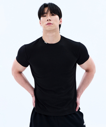 MIHAK（ミハク）の「メタルクリップマッスルフィットTシャツ（ブラック）（Tシャツ/カットソー）」