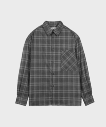 LIEU HOMME（リュウオム）の「ミューテッドグレンチェックシャツ_グレー（シャツ/ブラウス）」